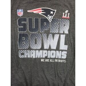 New England Patriots Super Bowl LIII Champions T-Shirt Gray 2XL NFL Football